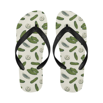 Cucumber Pattern Print Design CC05 Flip Flops-JorJune