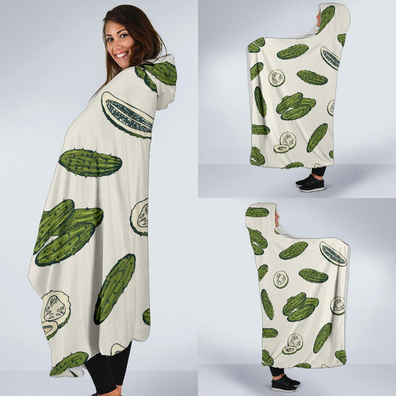 Cucumber Pattern Print Design CC05 Hooded Blanket-JORJUNE.COM