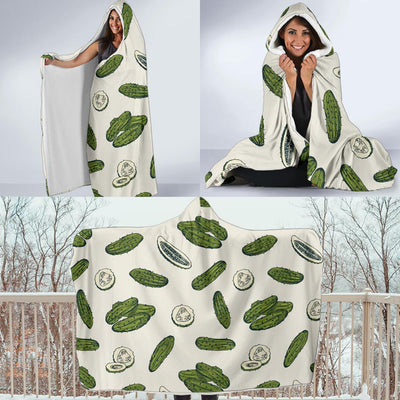 Cucumber Pattern Print Design CC05 Hooded Blanket-JORJUNE.COM