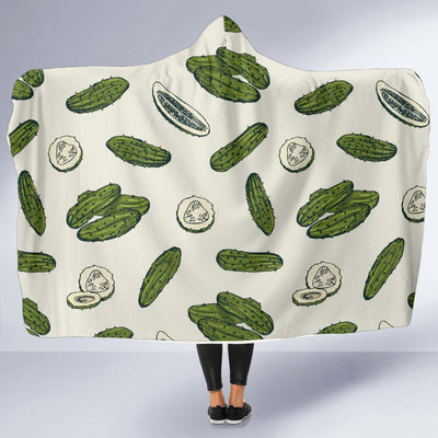 Cucumber Pattern Print Design CC05 Hooded Blanket-JORJUNE.COM