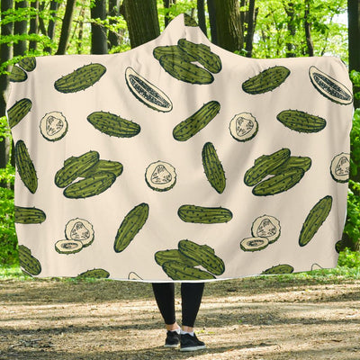 Cucumber Pattern Print Design CC05 Hooded Blanket-JORJUNE.COM