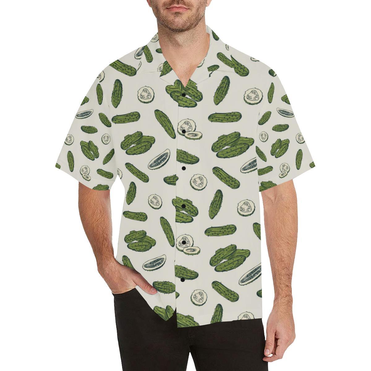 Cucumber Pattern Print Design CC05 Men Hawaiian Shirt-JorJune