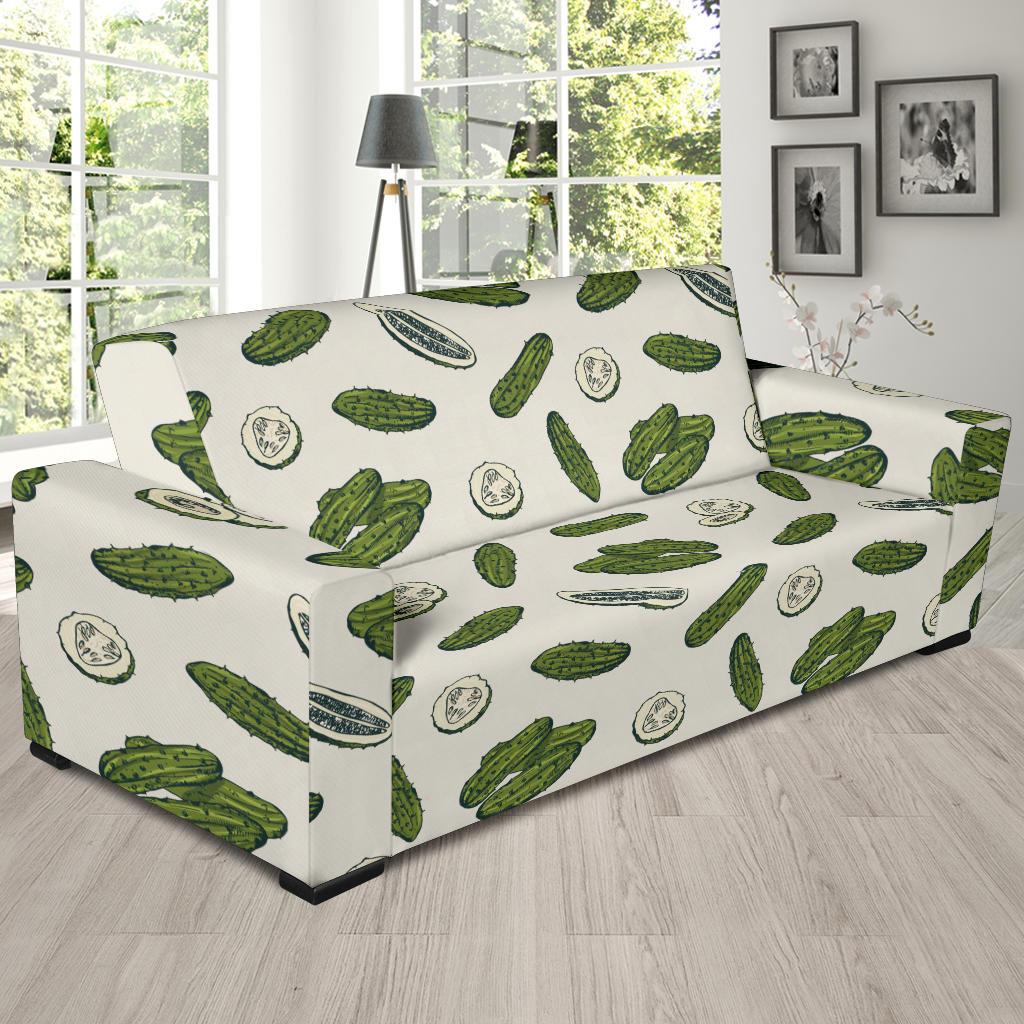 Cucumber Pattern Print Design CC05 Sofa Slipcover-JORJUNE.COM