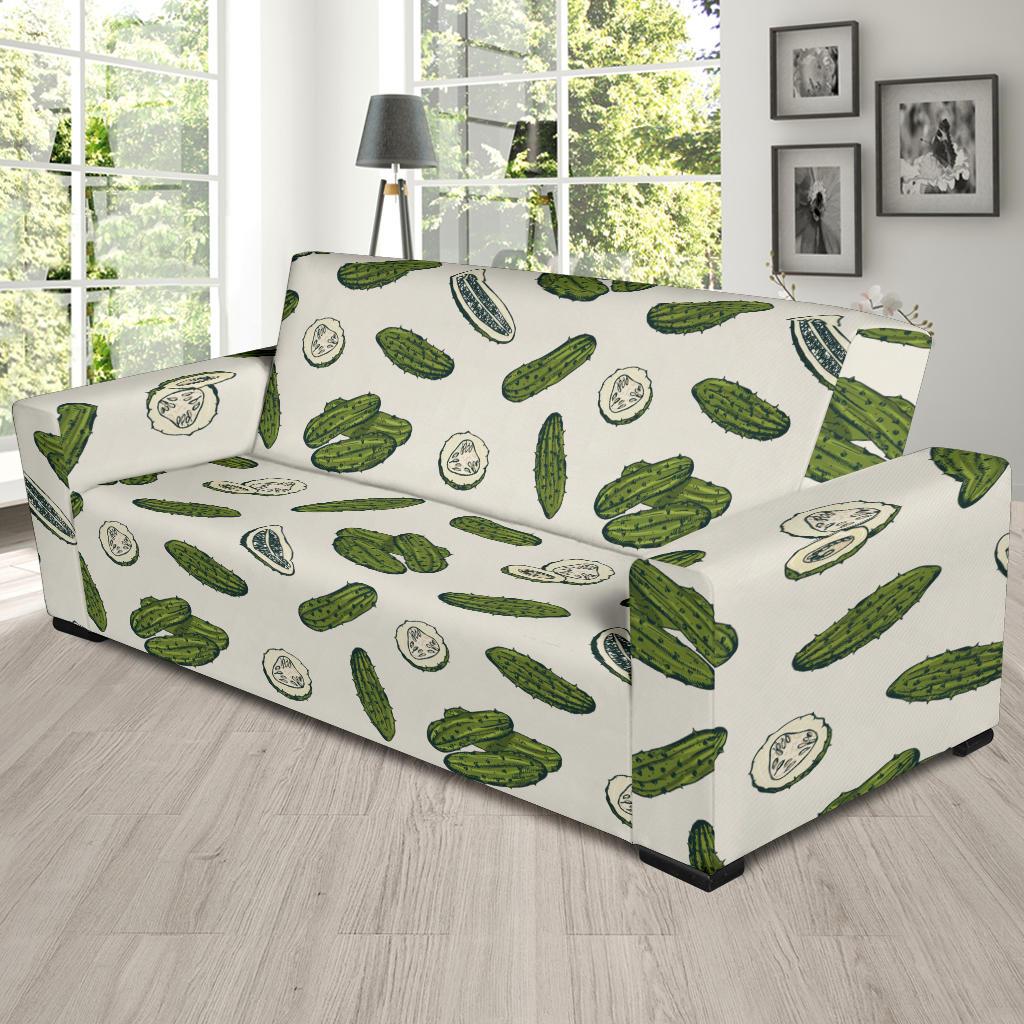 Cucumber Pattern Print Design CC05 Sofa Slipcover-JORJUNE.COM
