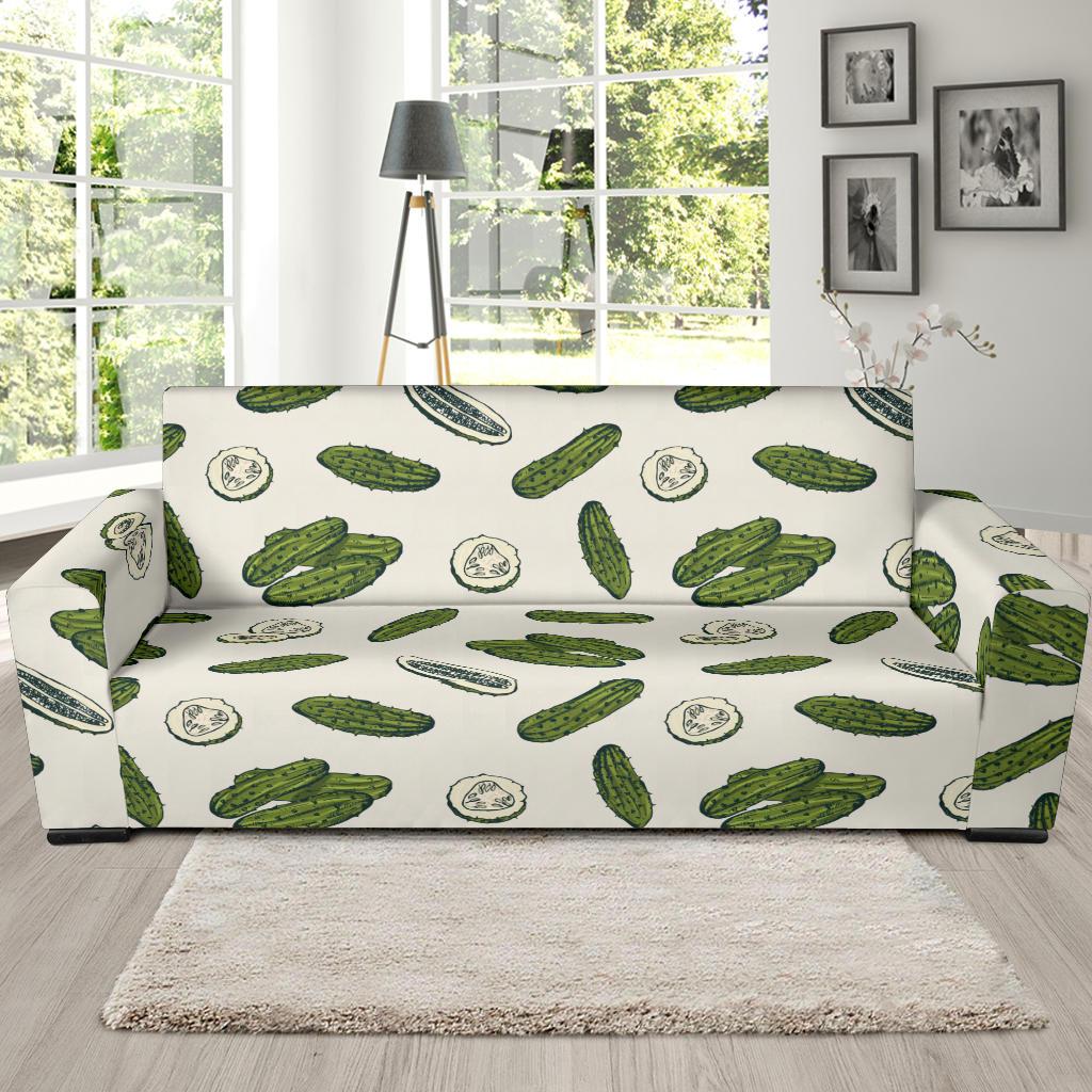 Cucumber Pattern Print Design CC05 Sofa Slipcover-JORJUNE.COM