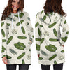 Cucumber Pattern Print Design CC05 Women Hoodie Dress