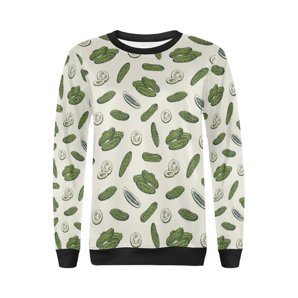 Cucumber Pattern Print Design CC05 Women Long Sleeve Sweatshirt-JorJune
