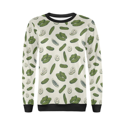 Cucumber Pattern Print Design CC05 Women Long Sleeve Sweatshirt-JorJune