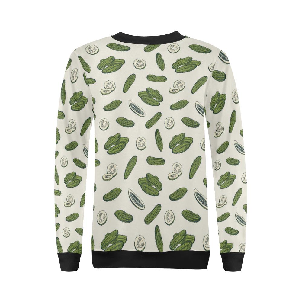 Cucumber Pattern Print Design CC05 Women Long Sleeve Sweatshirt-JorJune
