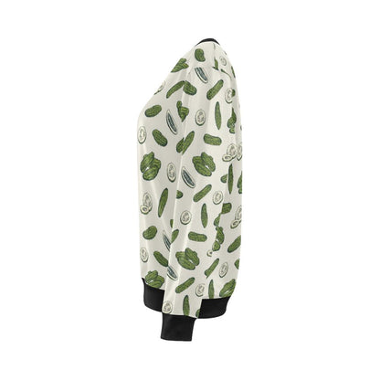 Cucumber Pattern Print Design CC05 Women Long Sleeve Sweatshirt-JorJune