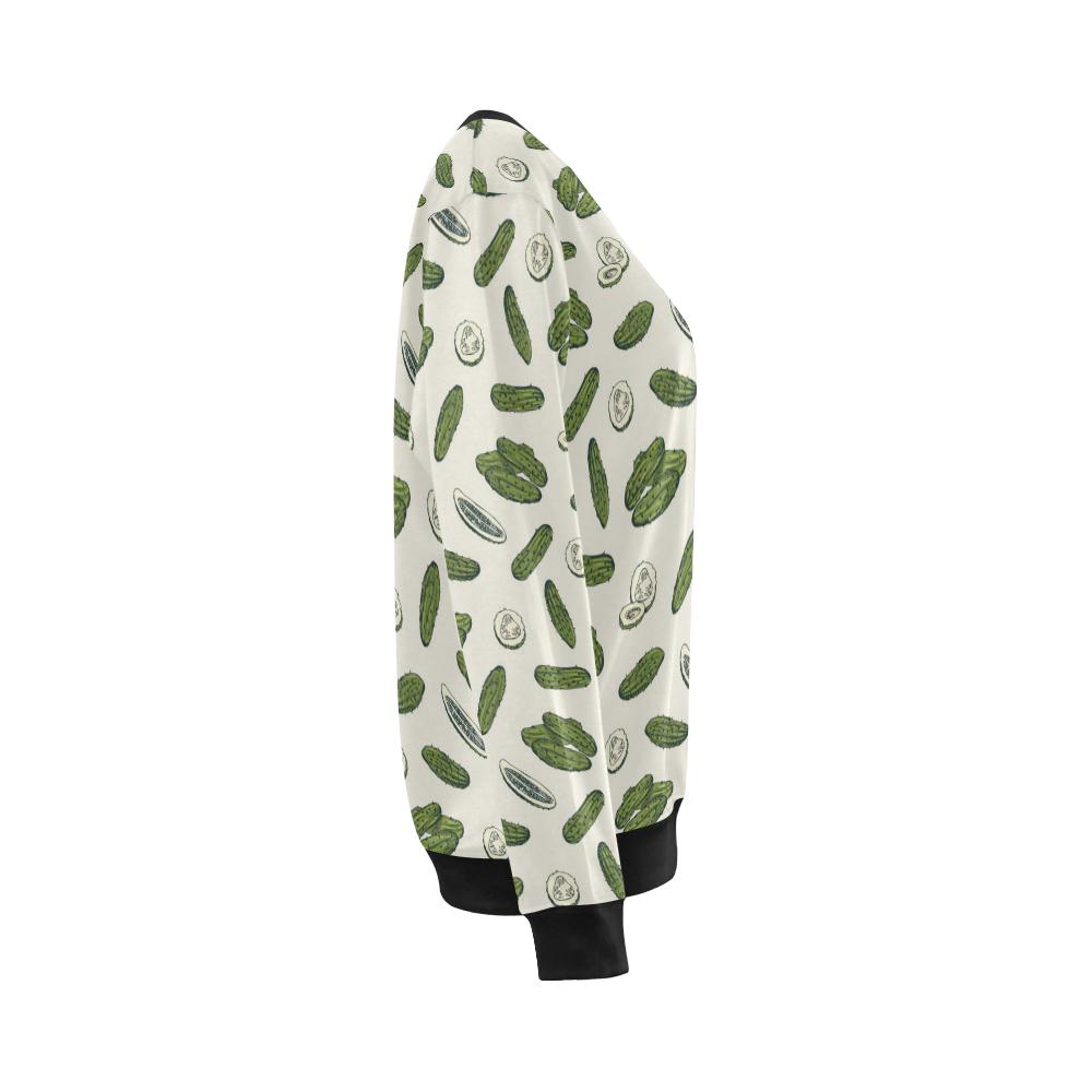 Cucumber Pattern Print Design CC05 Women Long Sleeve Sweatshirt-JorJune