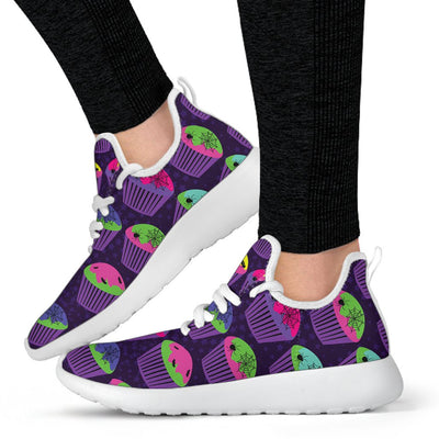 Cup Cake Halloween Mesh Knit Sneakers Shoes