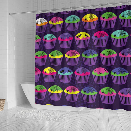 Cup Cake Halloween Shower Curtain