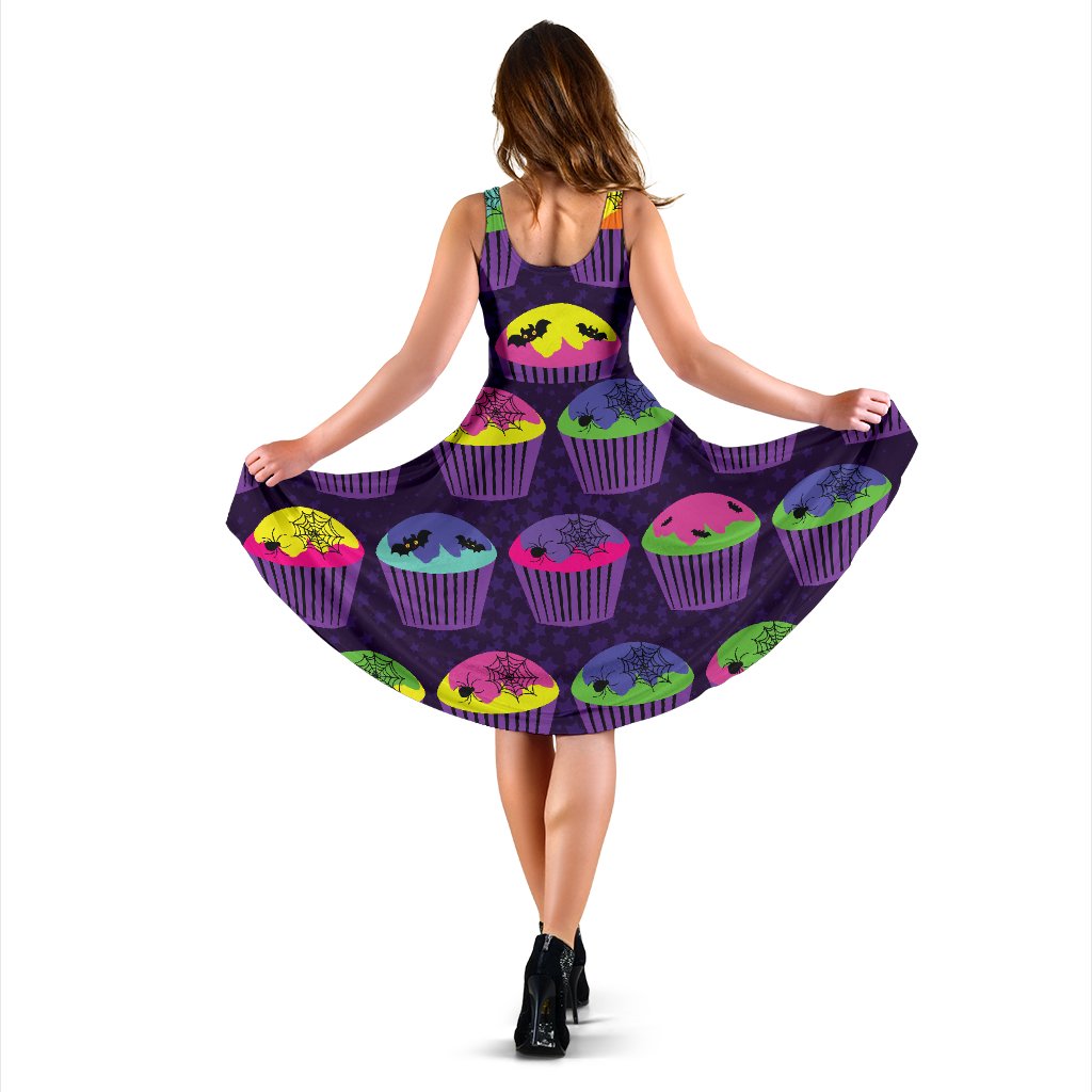 Cup Cake Halloween Sleeveless Mini Dress