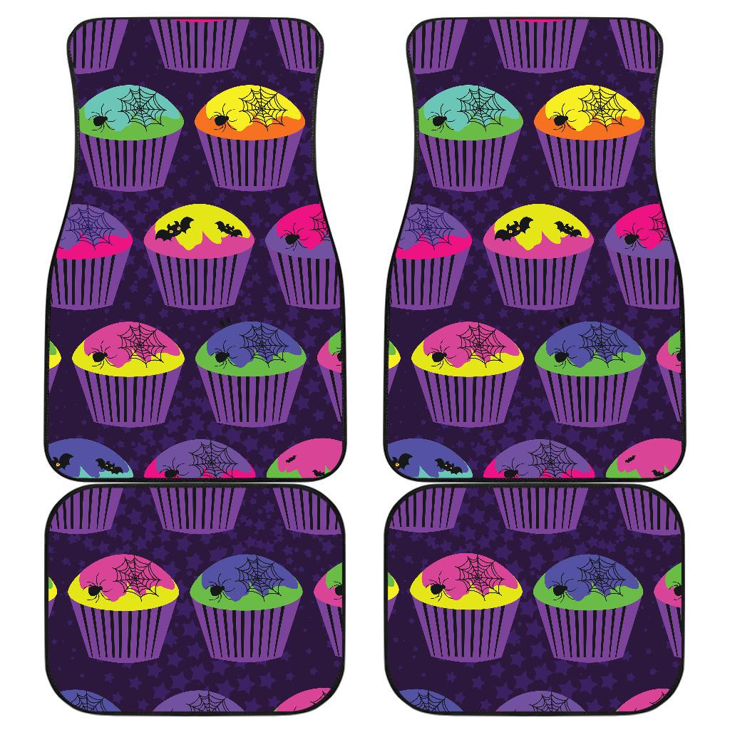 CupCake Halloween Front and Back Car Floor Mats