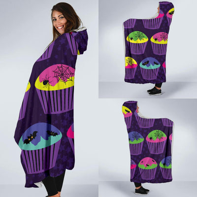 CupCake Halloween Hooded Blanket-JORJUNE.COM