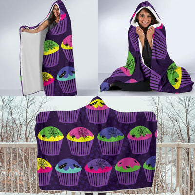 CupCake Halloween Hooded Blanket-JORJUNE.COM