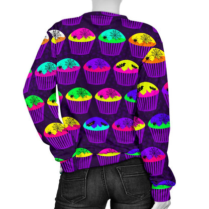 CupCake Halloween Women Crewneck Sweatshirt
