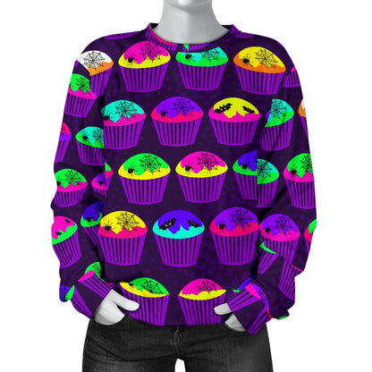 CupCake Halloween Women Crewneck Sweatshirt
