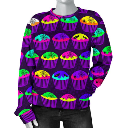CupCake Halloween Women Crewneck Sweatshirt