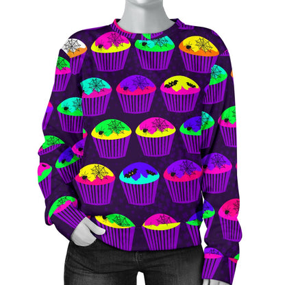 CupCake Halloween Women Crewneck Sweatshirt