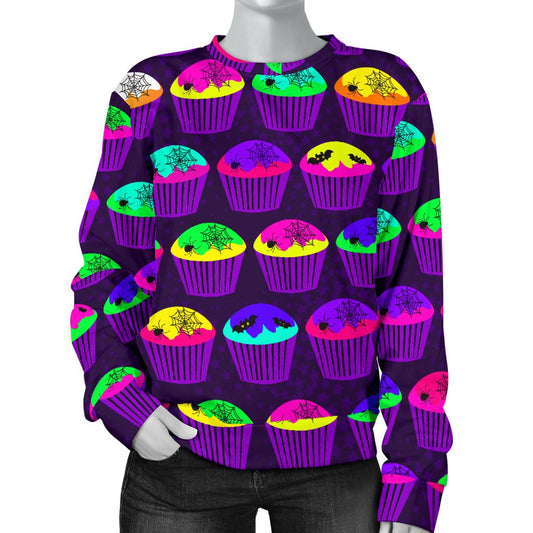 CupCake Halloween Women Crewneck Sweatshirt