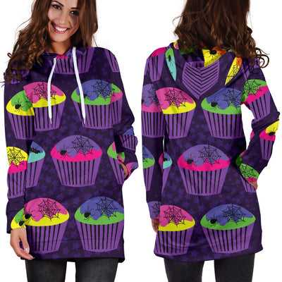 CupCake Halloween Women Hoodie Dress