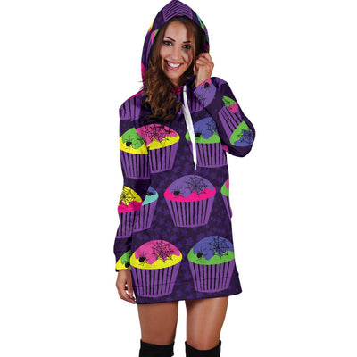 CupCake Halloween Women Hoodie Dress