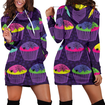 CupCake Halloween Women Hoodie Dress