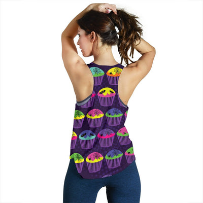 CupCake Halloween Women Racerback Tank Top