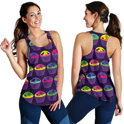 CupCake Halloween Women Racerback Tank Top