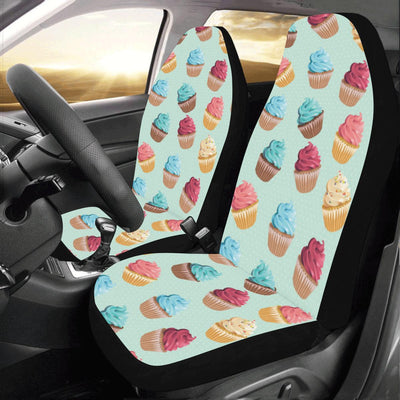 Cupcake Pattern Print Design 01 Car Seat Covers (Set of 2)-JORJUNE.COM