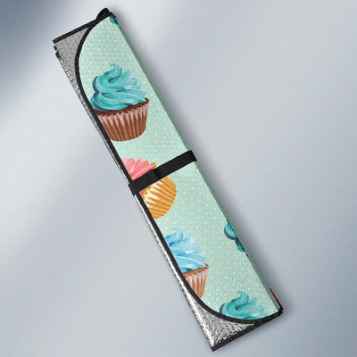 Cupcake Pattern Print Design 01 Car Sun Shade-JORJUNE.COM