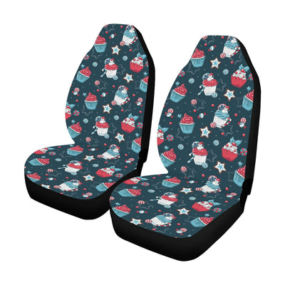 Cupcake Pattern Print Design 03 Car Seat Covers (Set of 2)-JORJUNE.COM