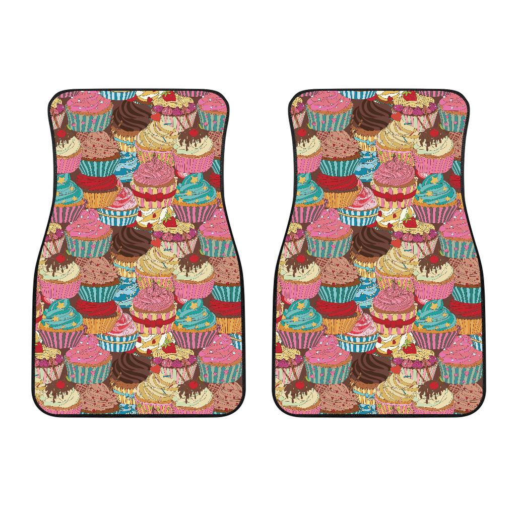 Cupcake Pattern Print Design CP01 Car Floor Mats-JorJune