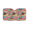 Cupcake Pattern Print Design CP01 Car Sun Shade-JorJune