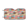 Cupcake Pattern Print Design CP01 Car Sun Shade-JorJune