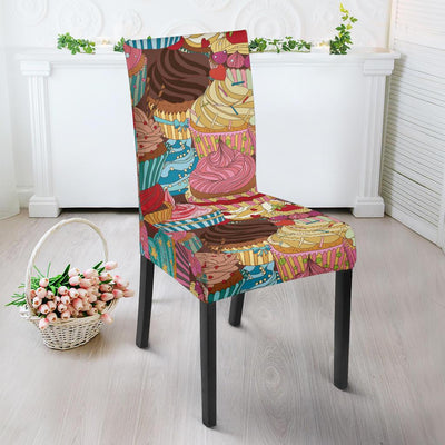 Cupcake Pattern Print Design CP01 Dining Chair Slipcover-JORJUNE.COM