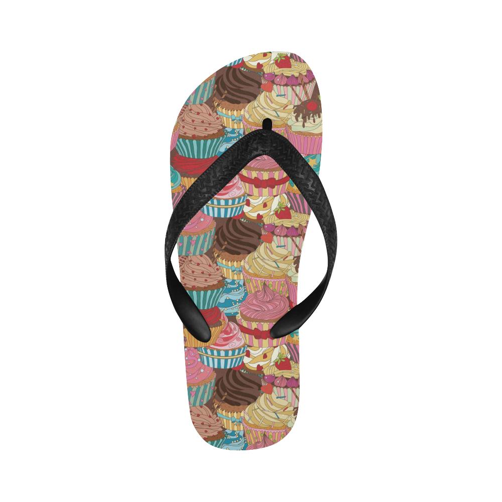 Cupcake Pattern Print Design CP01 Flip Flops-JorJune