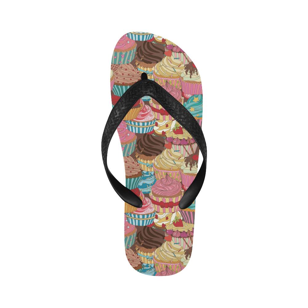 Cupcake Pattern Print Design CP01 Flip Flops-JorJune