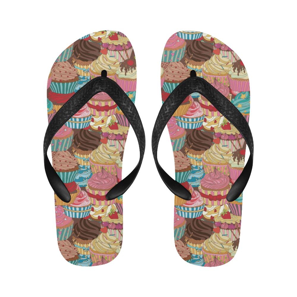 Cupcake Pattern Print Design CP01 Flip Flops-JorJune