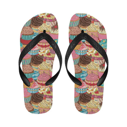 Cupcake Pattern Print Design CP01 Flip Flops-JorJune