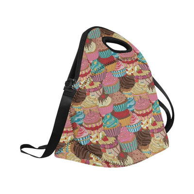 Cupcake Pattern Print Design CP01 Neoprene Lunch Bag-JorJune