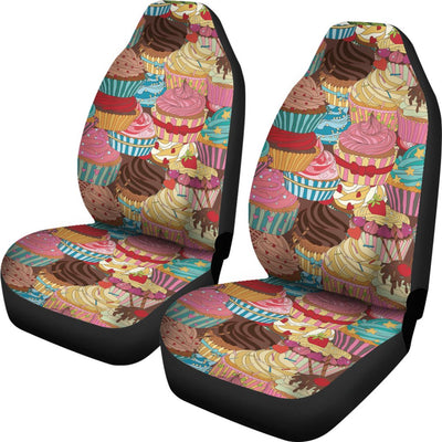 Cupcake Pattern Print Design CP01 Universal Fit Car Seat Covers