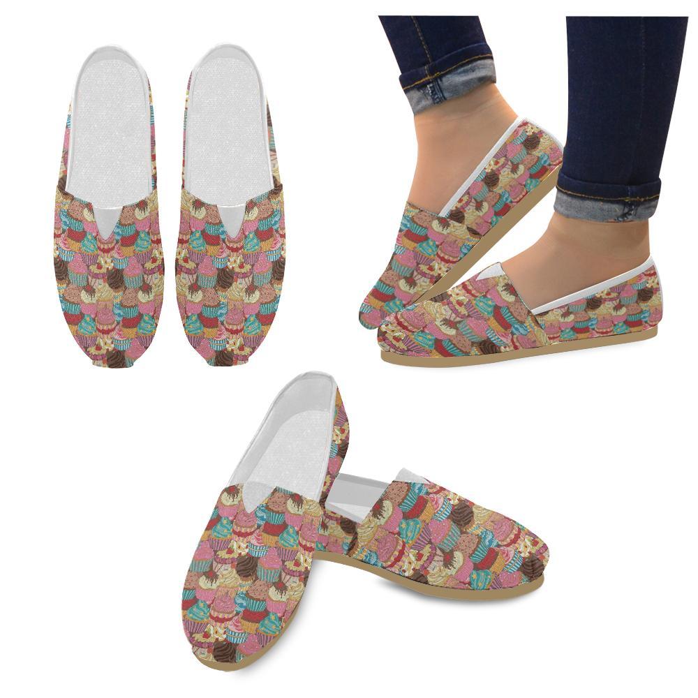 Cupcake Pattern Print Design CP01 Women Casual Shoes-JorJune.com