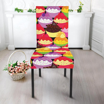Cupcake Pattern Print Design CP02 Dining Chair Slipcover-JORJUNE.COM