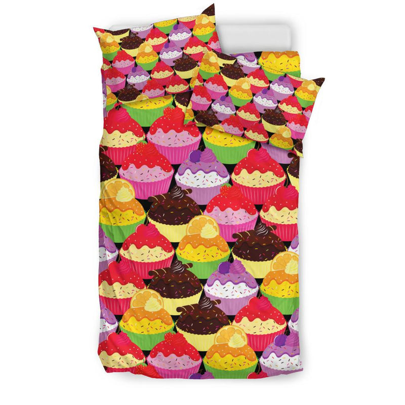 Cupcake Pattern Print Design CP02 Duvet Cover Bedding Set-JORJUNE.COM