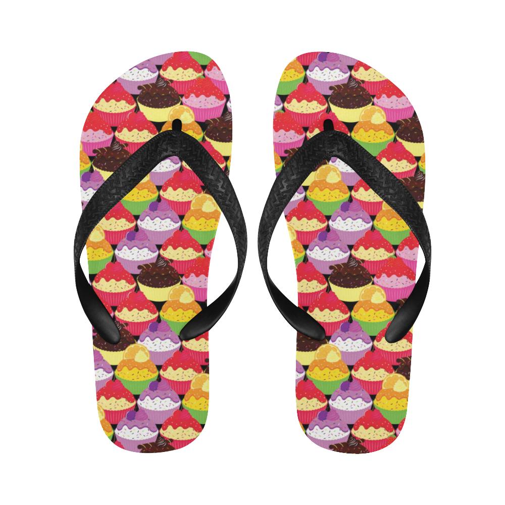 Cupcake Pattern Print Design CP02 Flip Flops-JorJune