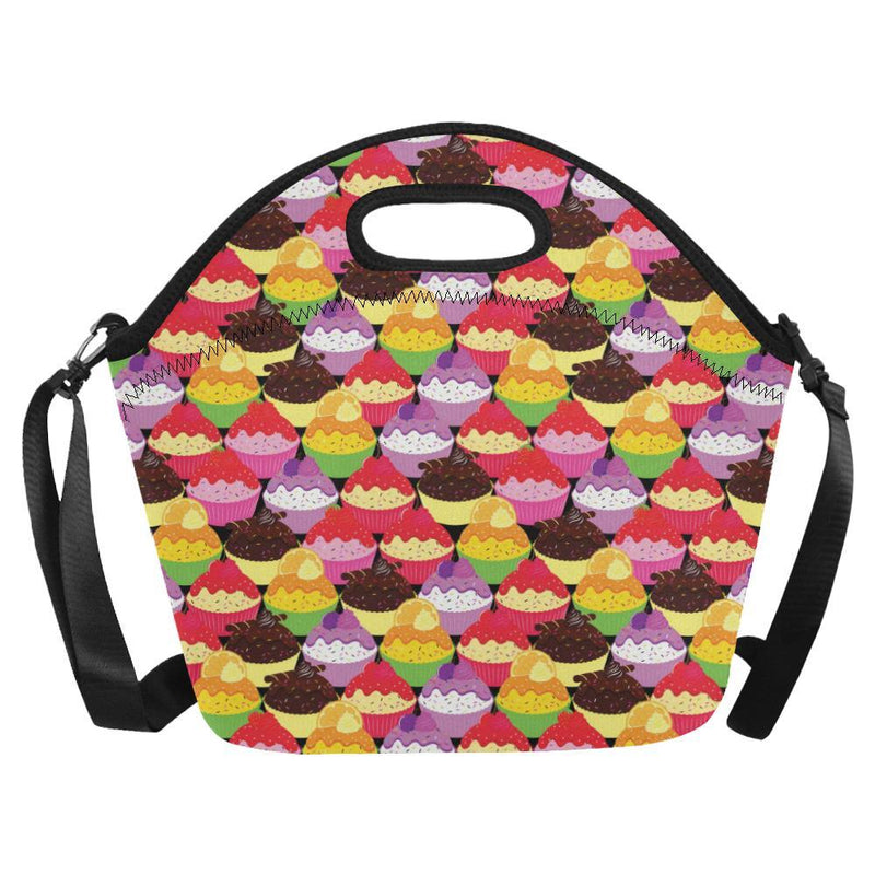 Cupcake Pattern Print Design CP02 Neoprene Lunch Bag-JorJune