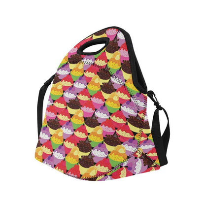 Cupcake Pattern Print Design CP02 Neoprene Lunch Bag-JorJune